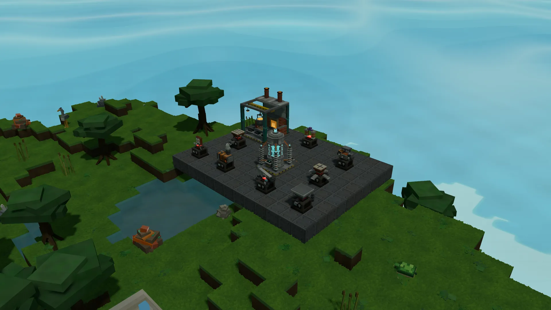 An automation plant on the swamp island