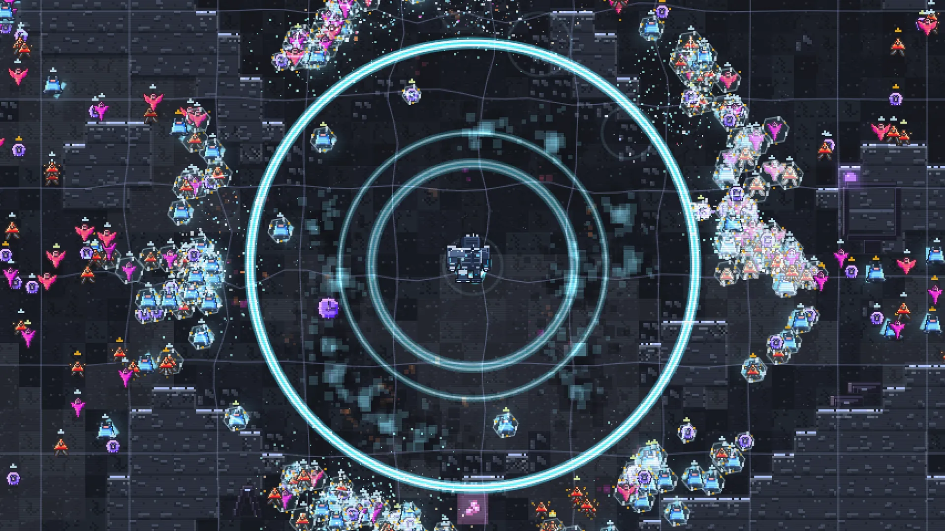 Pulsar Ring waves freezing the horde and pushing it back